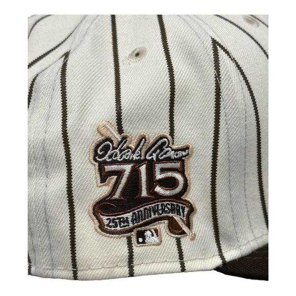 New Era 59Fifty Atlanta Braves Hank Aaron 715 25th Anniversary Fitted‎ Hat 7 5/8 - Picture 7 of 7